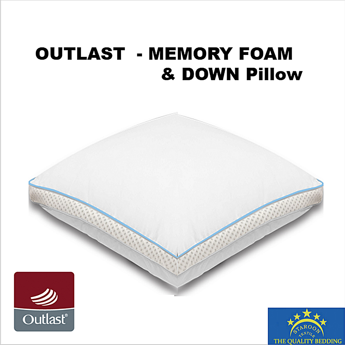 OUTLAST - MEMORY FOAM & DOWN PILLOW 